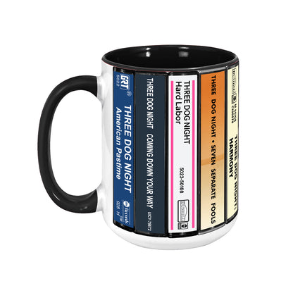 Three Dog Night Albums Cassette Collection Retro Accent Mug