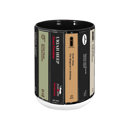 Uriah Heep Albums Cassette Collection Retro Accent Mug