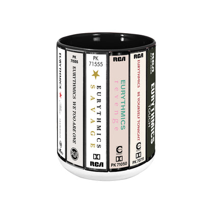 Eurythmics Albums Cassette Collection Retro Accent Mug