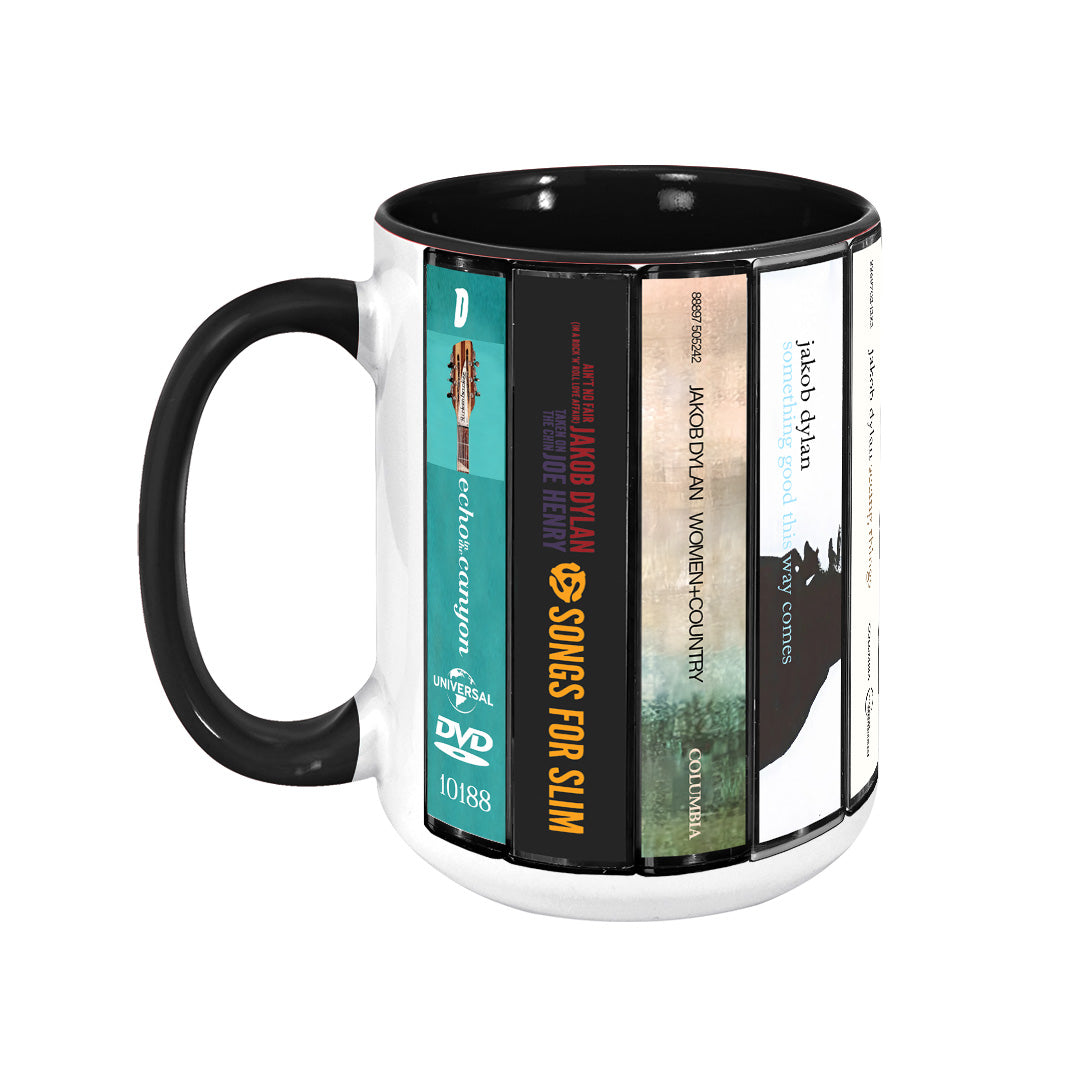 Jacob Dylan Albums Cassette Collection Retro Accent Mug