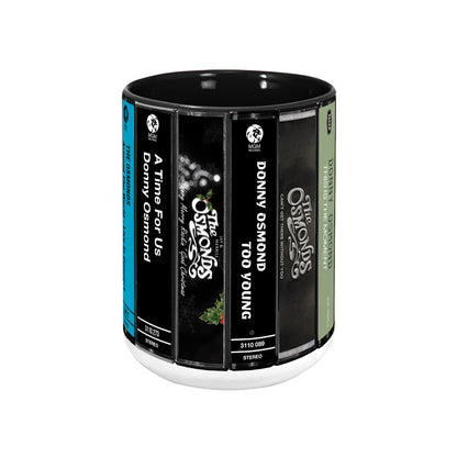 The Osmonds Albums Cassette Collection Retro Accent Mug