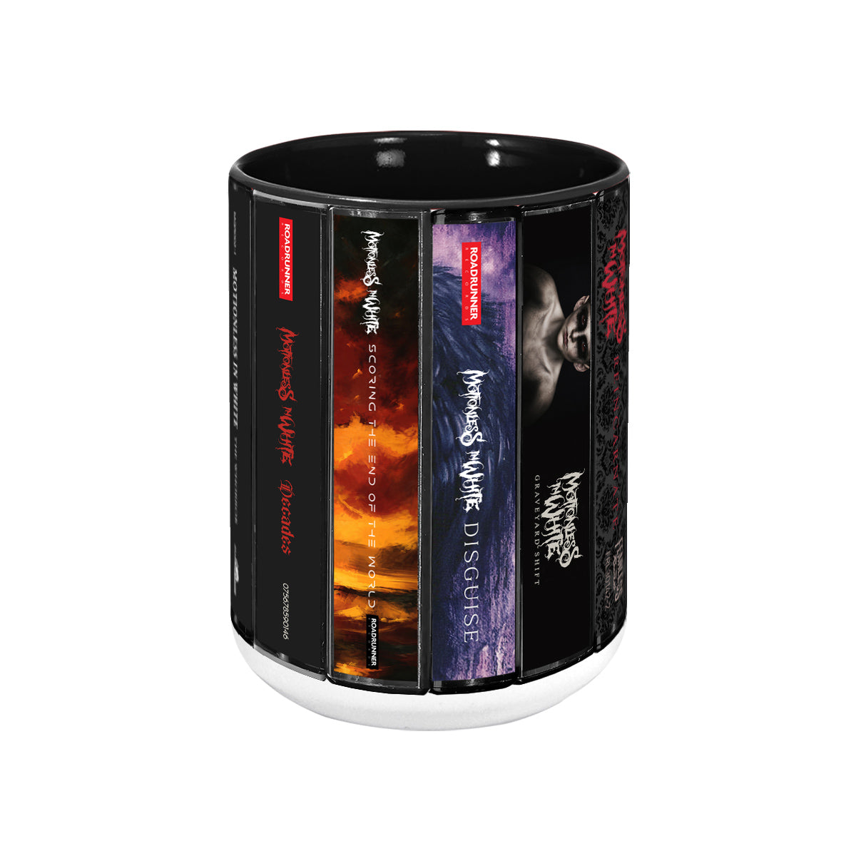 Motionless in White Albums Cassette Collection Retro Accent Mug