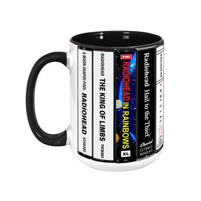 Radiohead Albums Cassette Collection Retro Accent Mug