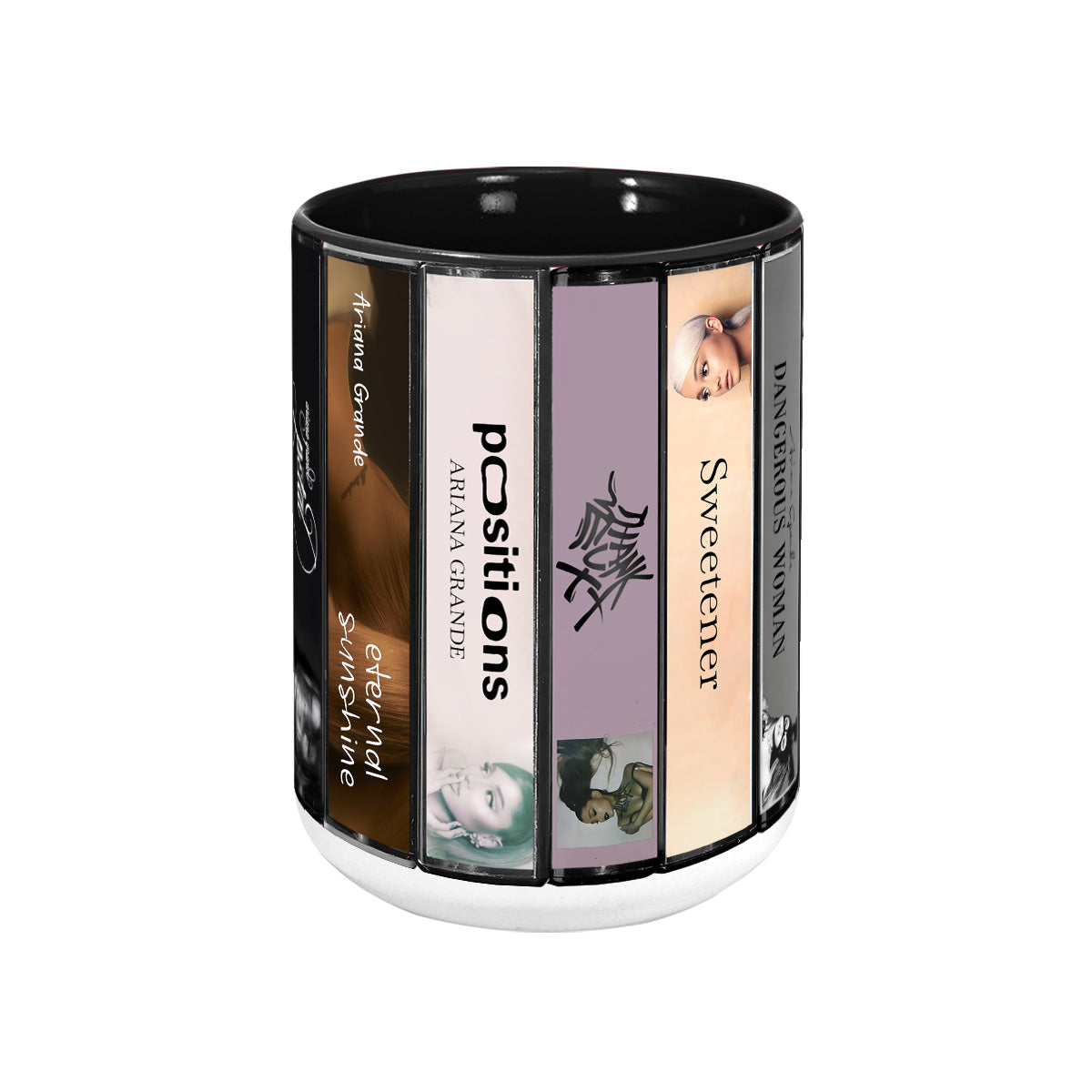 Ariana Grande Albums Covers Collection Retro Accent Mug