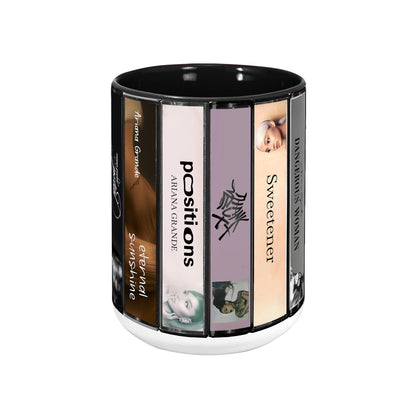Ariana Grande Albums Covers Collection Retro Accent Mug