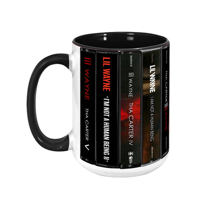 Lil Wayne Albums Cassette Collection Retro Accent Mug