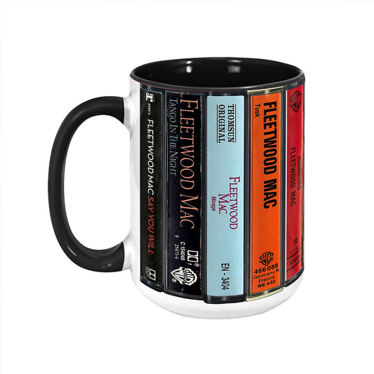 FleetM Albums Cassette Collection Retro Accent Mug