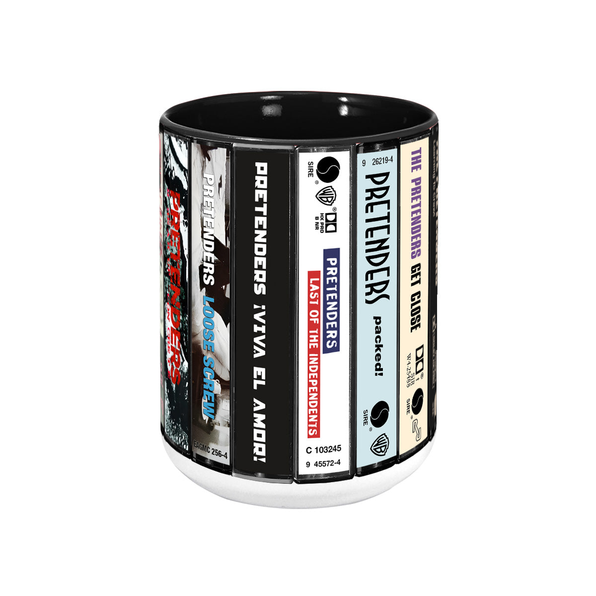 The Pretenders Albums Cassette Collection Retro Accent Mug