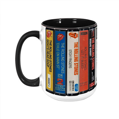 Rolling Stones Albums Cassette Retro Collection Accent Mug