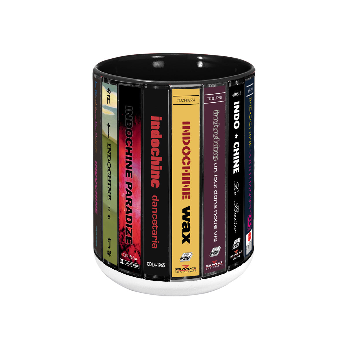 Indochine Albums Cassette Collection Retro Accent Mug