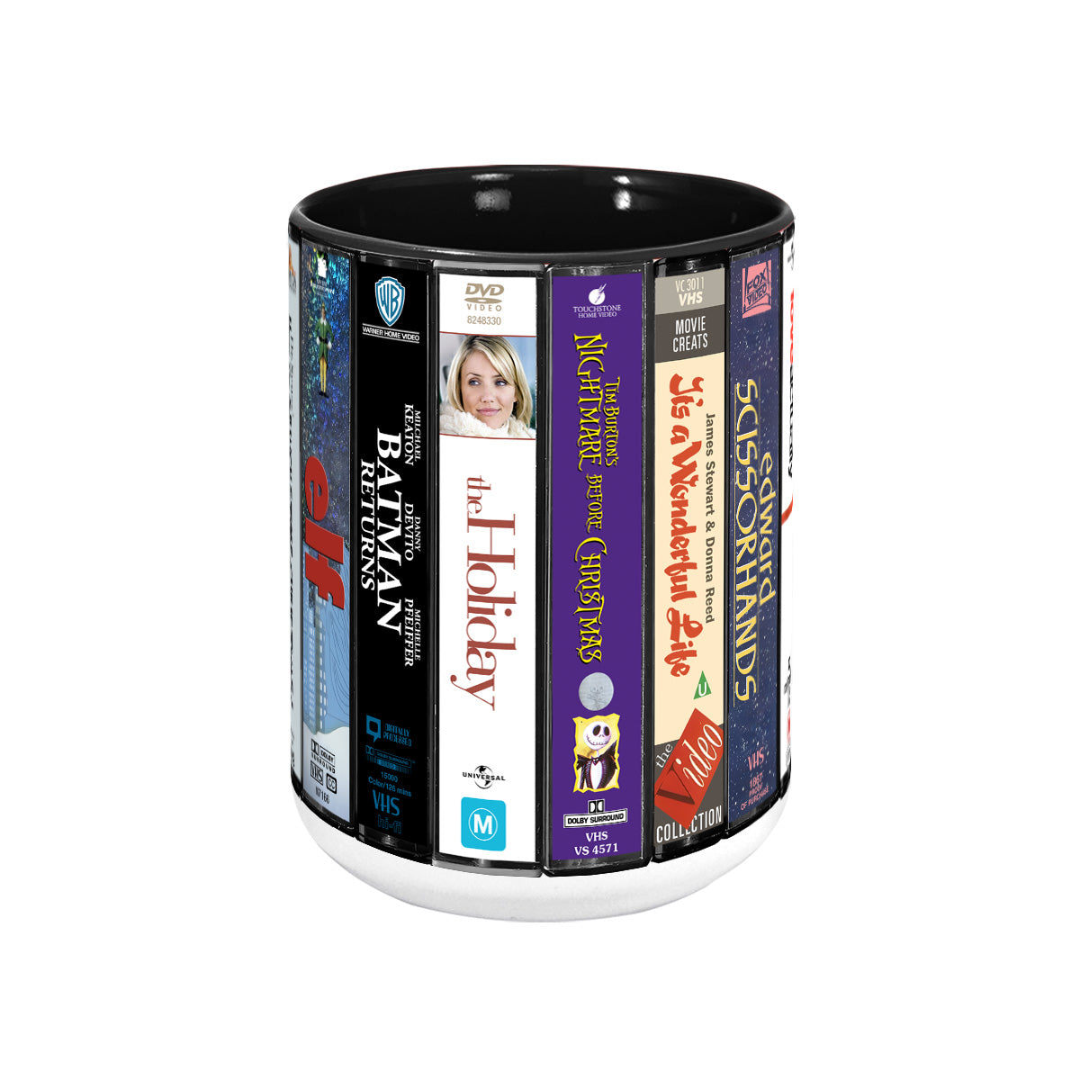 Spirit of the Holiday Season VHS Movies Collection Accent Mug
