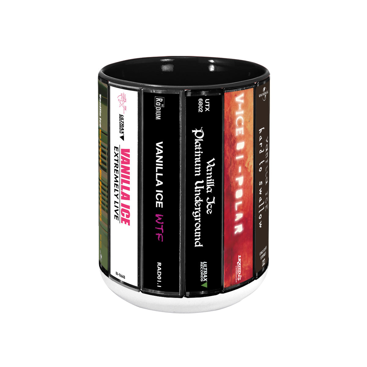 Vanilla Ice Albums Cassette Collection Retro Accent Mug