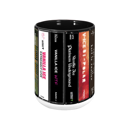 Vanilla Ice Albums Cassette Collection Retro Accent Mug