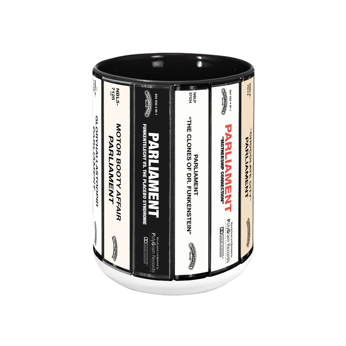 Parliament Albums Cassette Collection Retro Accent Mug
