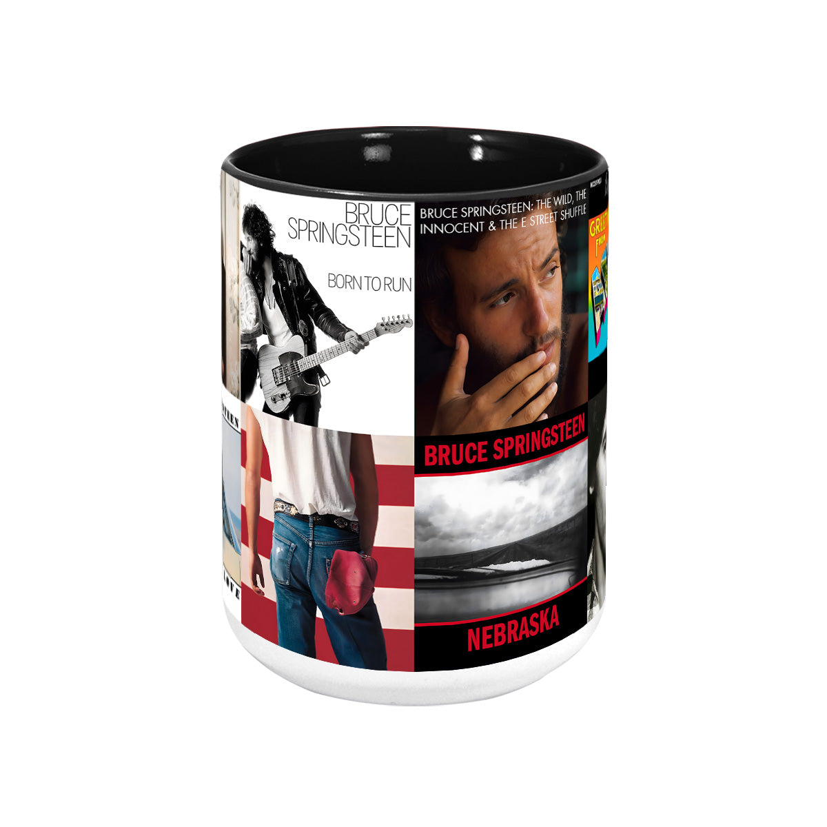 Bruce Springsteen Albums Cover Collection Retro Accent Mug