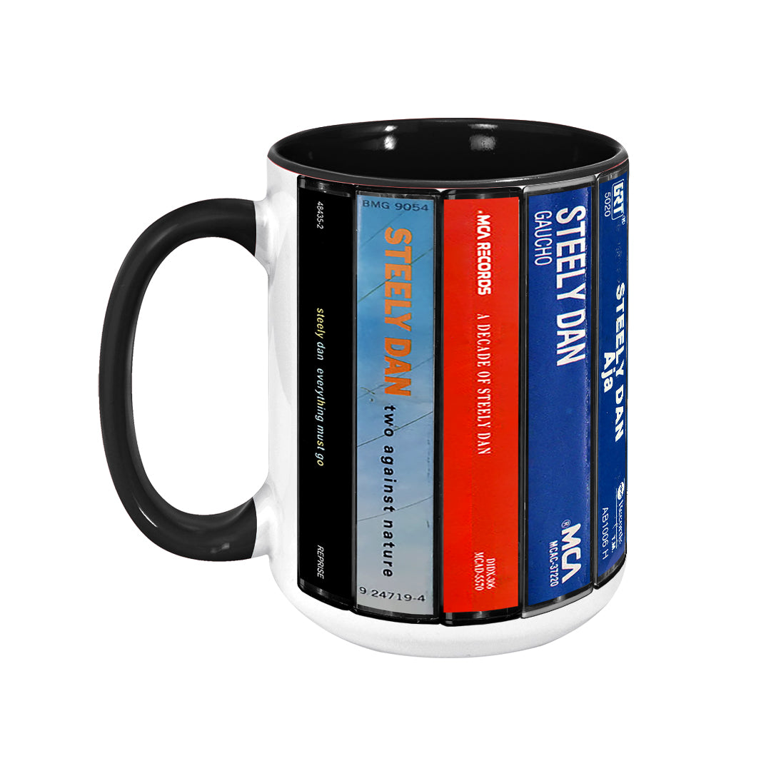 Steely Dan Albums Cassette Collection Retro Accent Mug