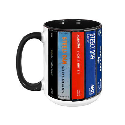 Steely Dan Albums Cassette Collection Retro Accent Mug