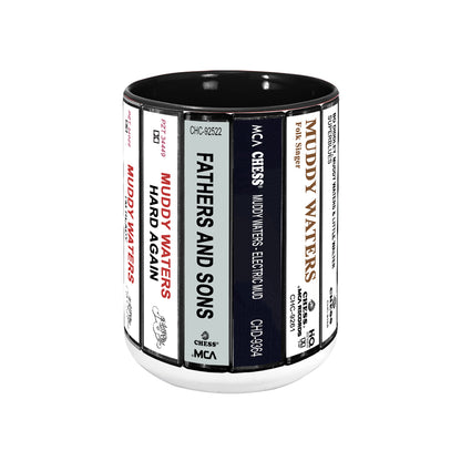 Muddy Waters Albums Cassette Collection Retro Accent Mug