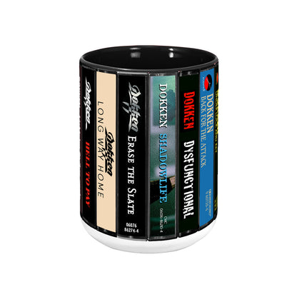 Dokken Albums Cassette Collection Retro Accent Mug
