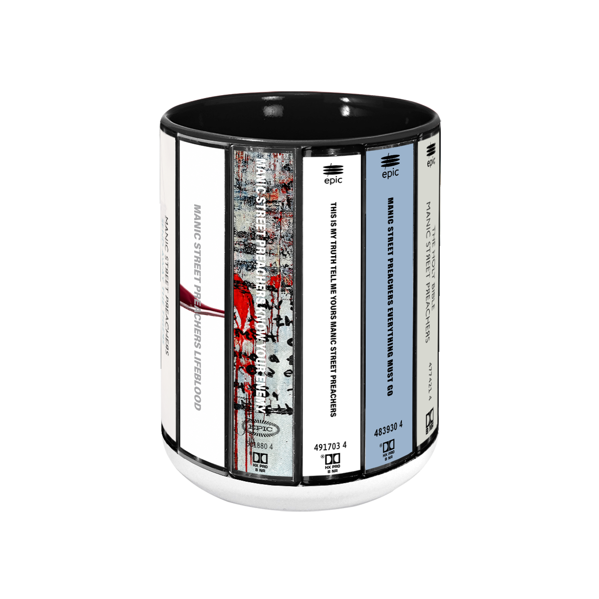Manic Street Preachers Albums Cassette Collection Retro Accent Mug