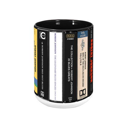 Robert Johnson Albums Cassette Collection Retro Accent Mug