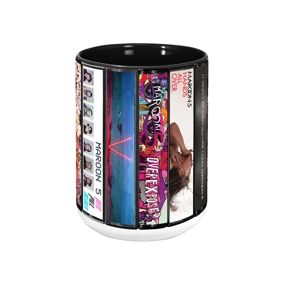 Maroon 5 Albums Cassette Collection Retro Accent Mug