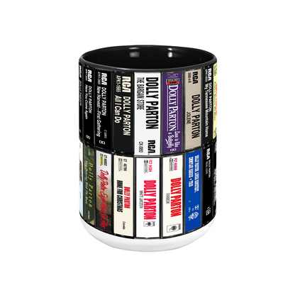 Dolly Parton Albums Cassette Retro Collection Extended Version Accent Mug