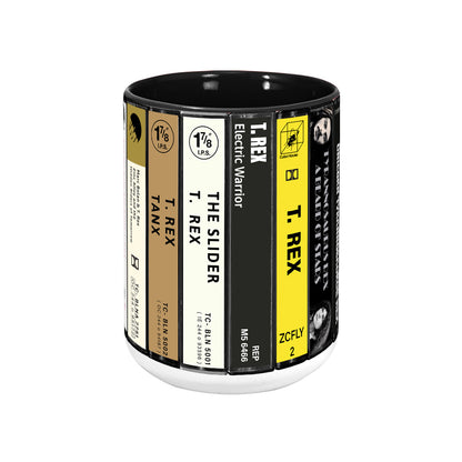 T. Rex Albums Cassette Collection Retro Accent Mug