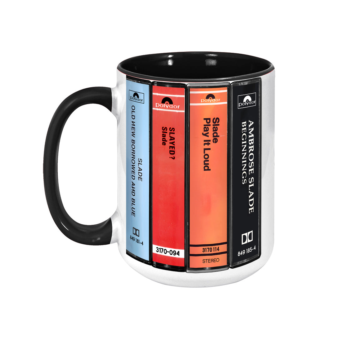 Slade Albums Cassette Collection Retro Accent Mug