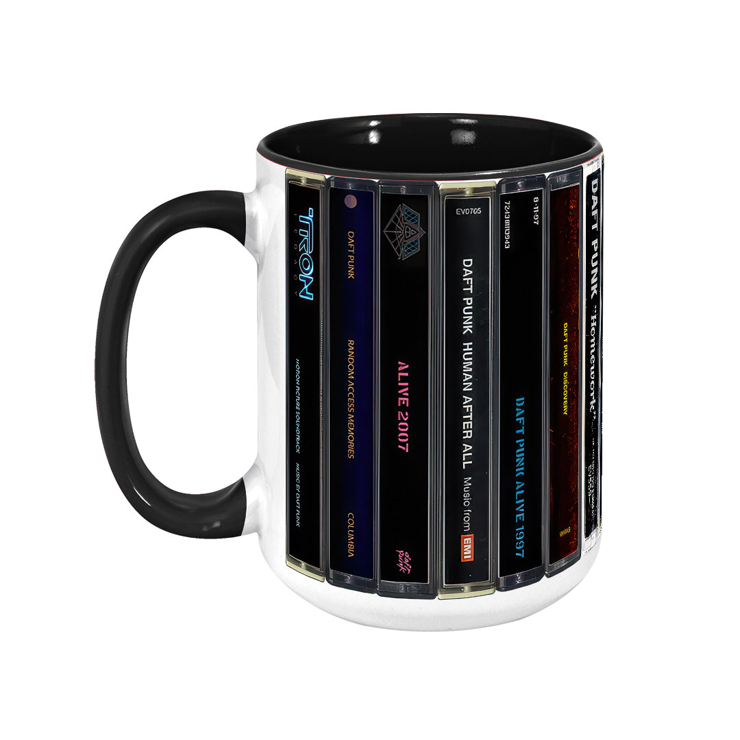 Daft Punk Albums Cassette Retro Collection Accent Mug