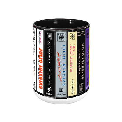 Julio Iglesias Albums Cassette Collection Retro Accent Mug