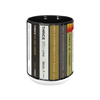Thrice Albums Cassette Collection Retro Accent Mug