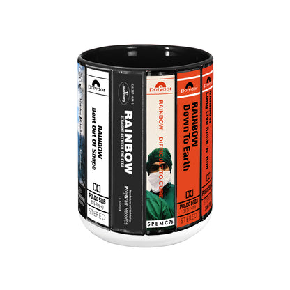Ritchie Blackmore's Rainbow Albums Cassette Collection Retro Accent Mug