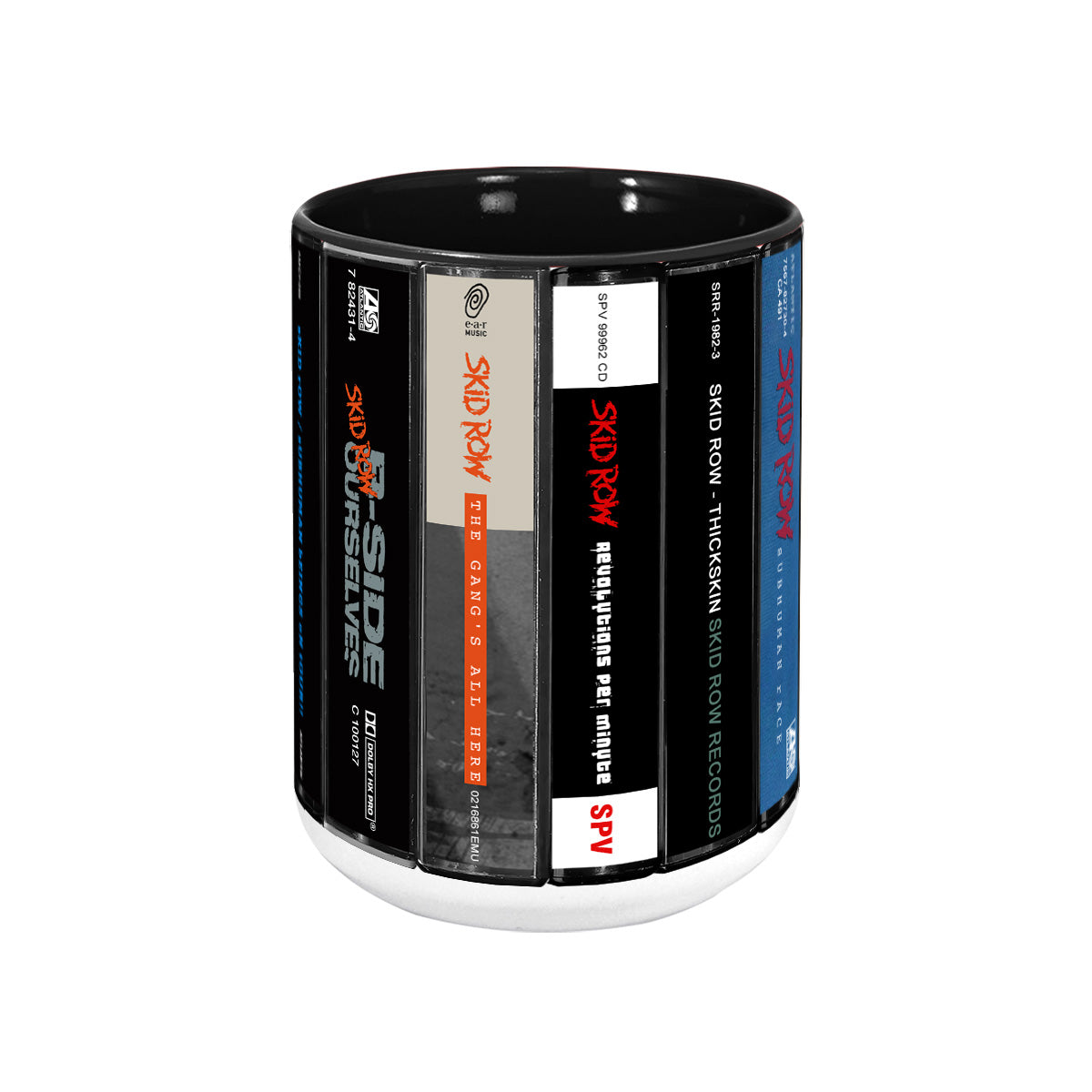 Skid Row Albums Cassette Collection Retro Accent Mug