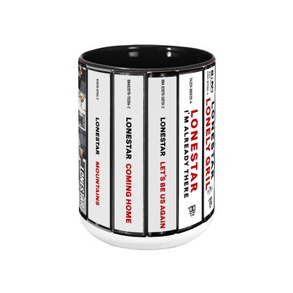 Lonestar Albums Cassette Collection Retro Accent Mug
