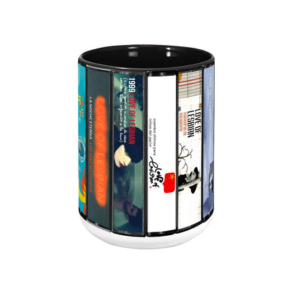 Love of Lesbian Albums Cassette Collection Retro Accent Mug