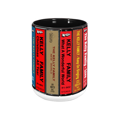 The Kelly Family Albums Cassette Collection Retro Accent Mug