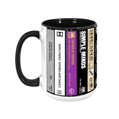 Simple Minds Albums Cassette Collection Retro Accent Mug