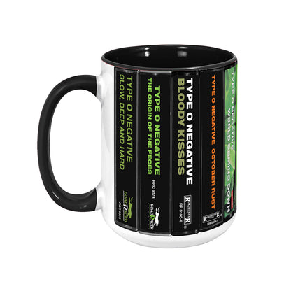 Type O Negative Albums Cassette Collection Retro Accent Mug