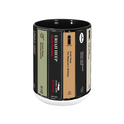 Uriah Heep Albums Cassette Collection Retro Accent Mug