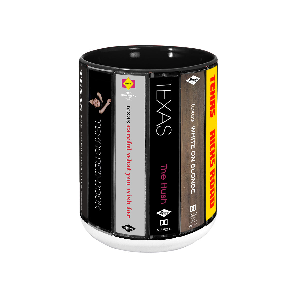 Texas Albums Cassette Collection Retro Accent Mug