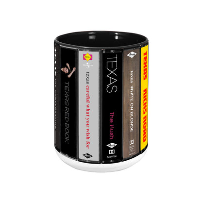 Texas Albums Cassette Collection Retro Accent Mug