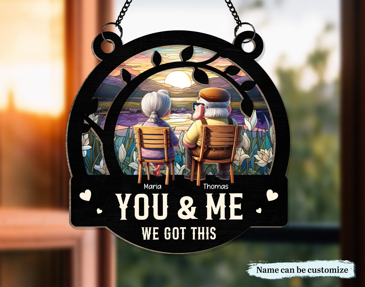 You & Me We Got This Carl & Ellie 2-Layered Suncatcher