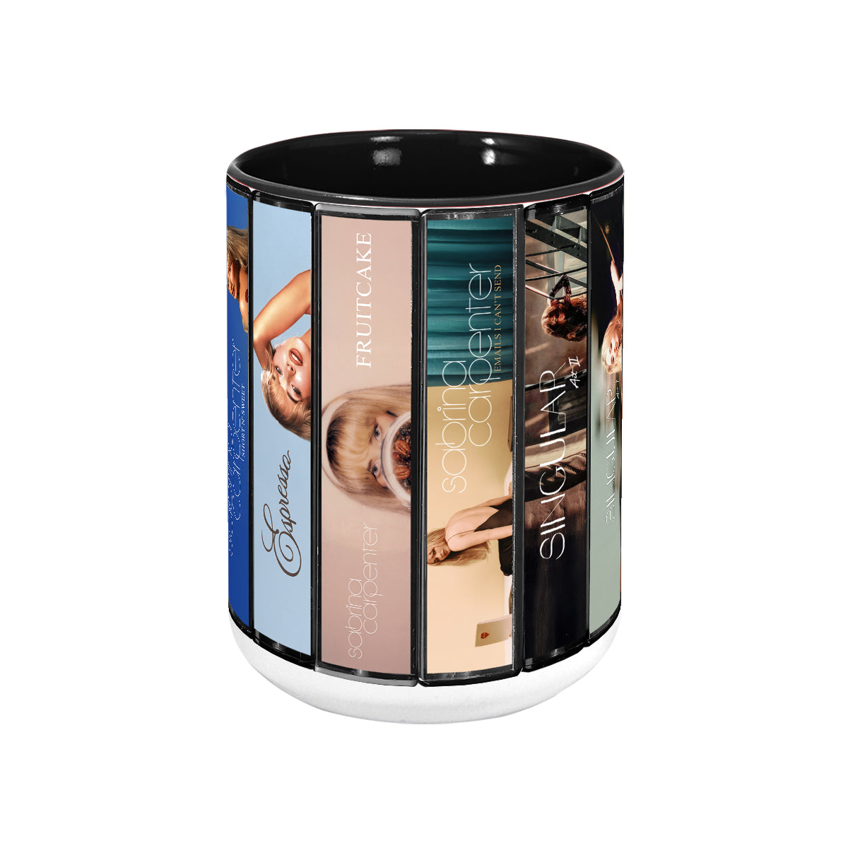 Sabrina Carpenter Albums Cassette Collection Retro Accent Mug