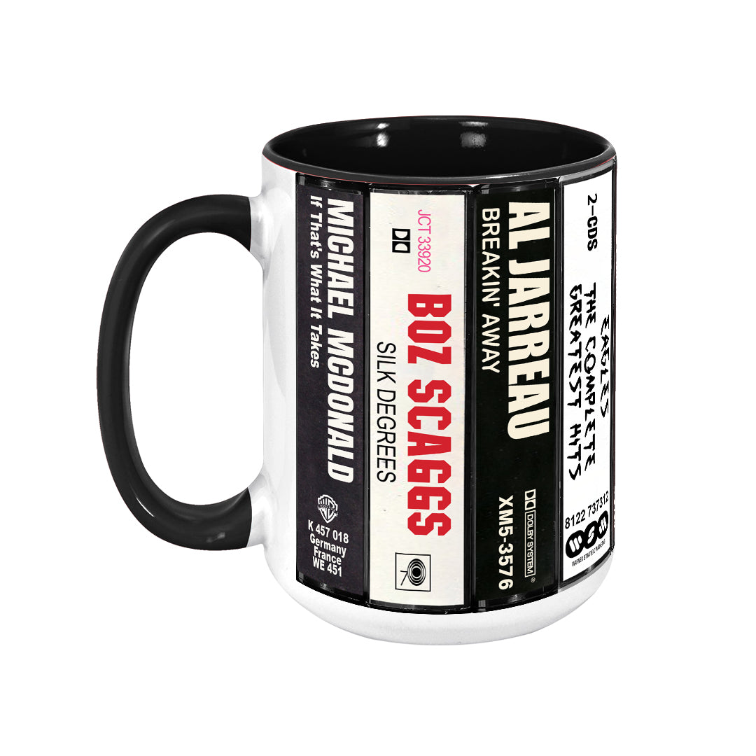 Yacht Rock Albums Cassette Collection Retro Accent Mug