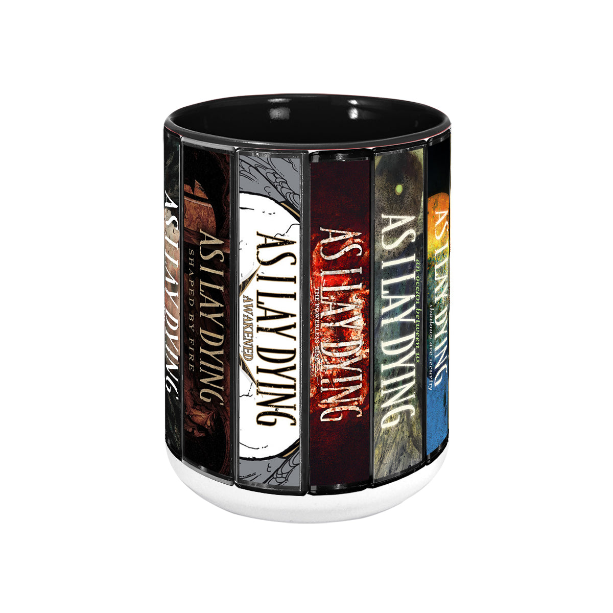 As I Lay Dying Albums Cassette Collection Retro Accent Mug