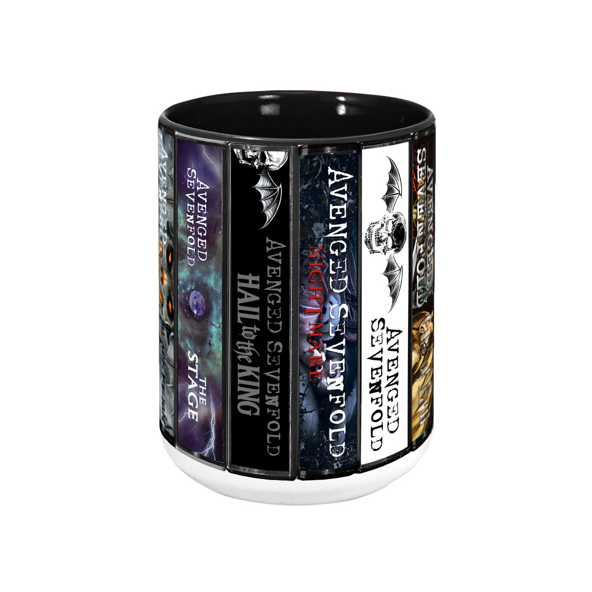 Avenged Sevenfold Albums Cassette Collection Retro Accent Edge-to-Edge Printed Mug