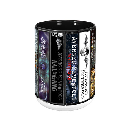 Avenged Sevenfold Albums Cassette Collection Retro Accent Edge-to-Edge Printed Mug
