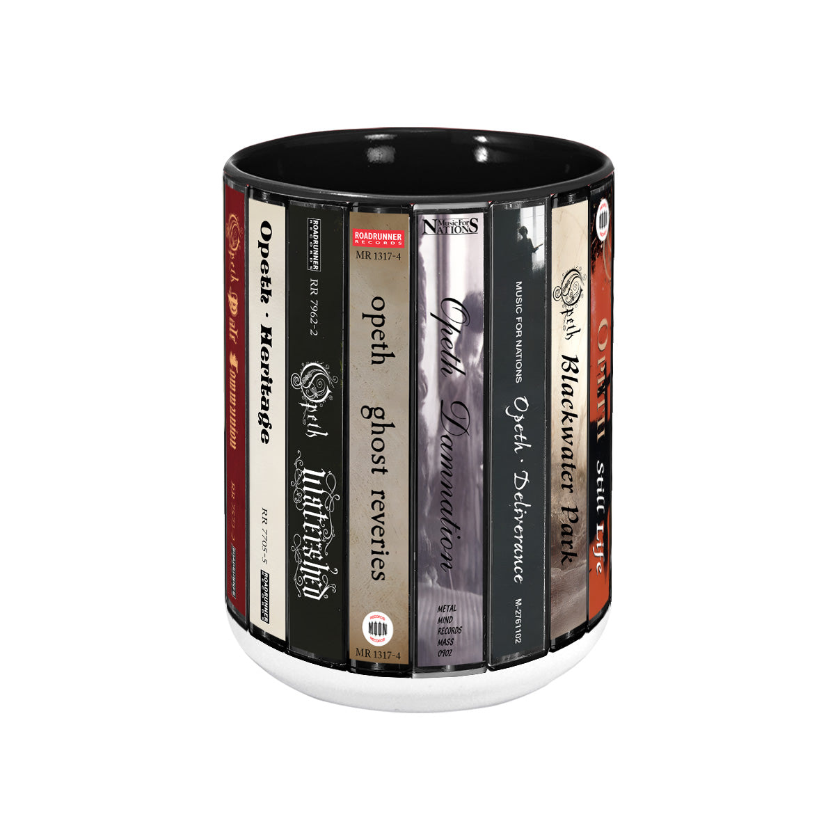 Opeth Albums Cassette Collection Retro Accent Mug