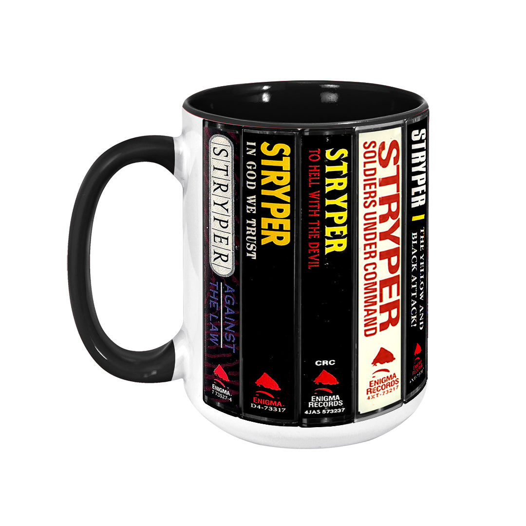 Stryper Albums Cassette Collection Retro Accent Mug